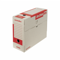 Archive box na formát A4. Vysoká ověřená kvalita zabraňuje praskání. Potisk sítotiskem v barvách červená, zelená, modrá, bílá a černá usnadňuje třídění a orientaci v dokumentech.