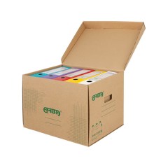 Krabice jsou vhodné pro uložení konkrétního počtu archivních boxů či pořadačů.