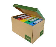 Krabice jsou vhodné pro uložení konkrétního počtu archivních boxů či pořadačů.