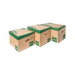 Krabice jsou vhodné pro uložení konkrétního počtu archivních boxů či pořadačů.